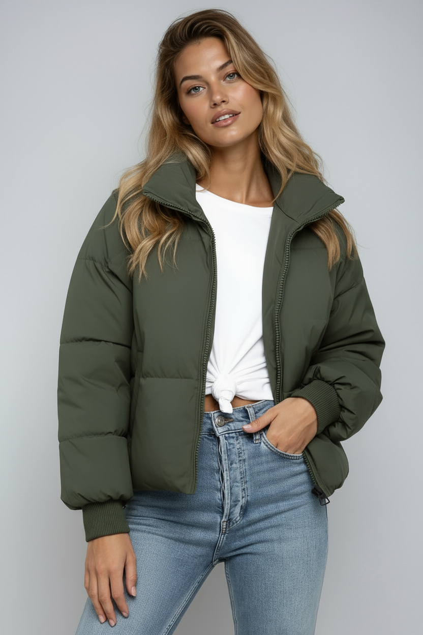 Puffer Jas Dames | Gewatteerd & Kort Model